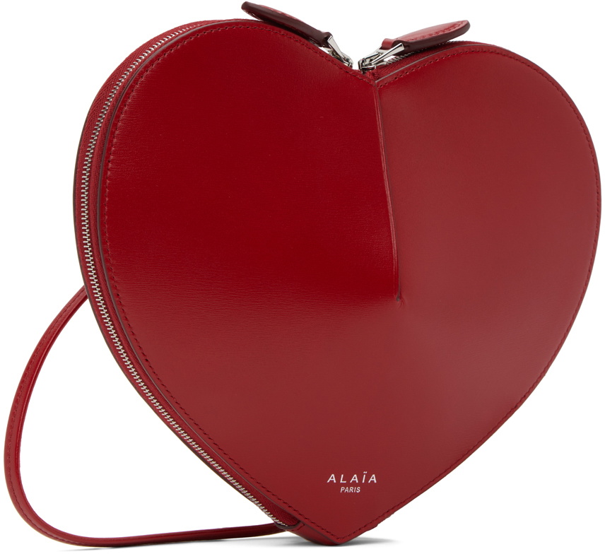 ALAÏA Women's Lacquer Red Le Cœur Bag In Calfskin