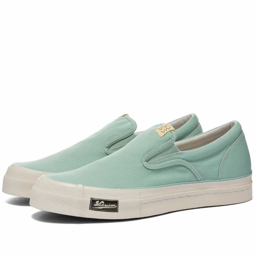 Visvim Men's Zahra Patten Slip-On Sneakers in Light Green Visvim