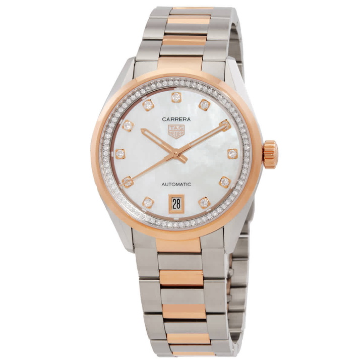 Photo: Tag Heuer Carrera Automatic Diamond White Dial Ladies Watch WBN2351.BD0000