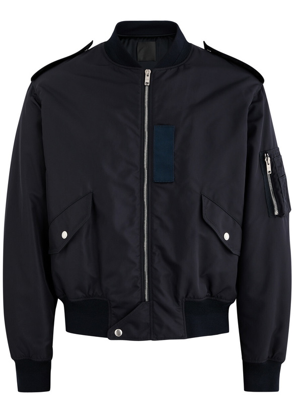 Photo: Givenchy Padded Nylon Bomber Jacket Navy