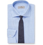 Canali - Blue Striped Linen Shirt - Men - Blue