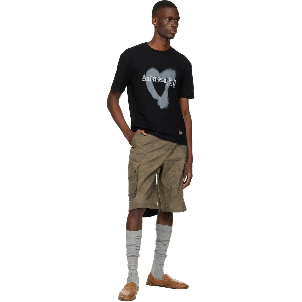 Andersson Bell Black Essential Heart T-shirt