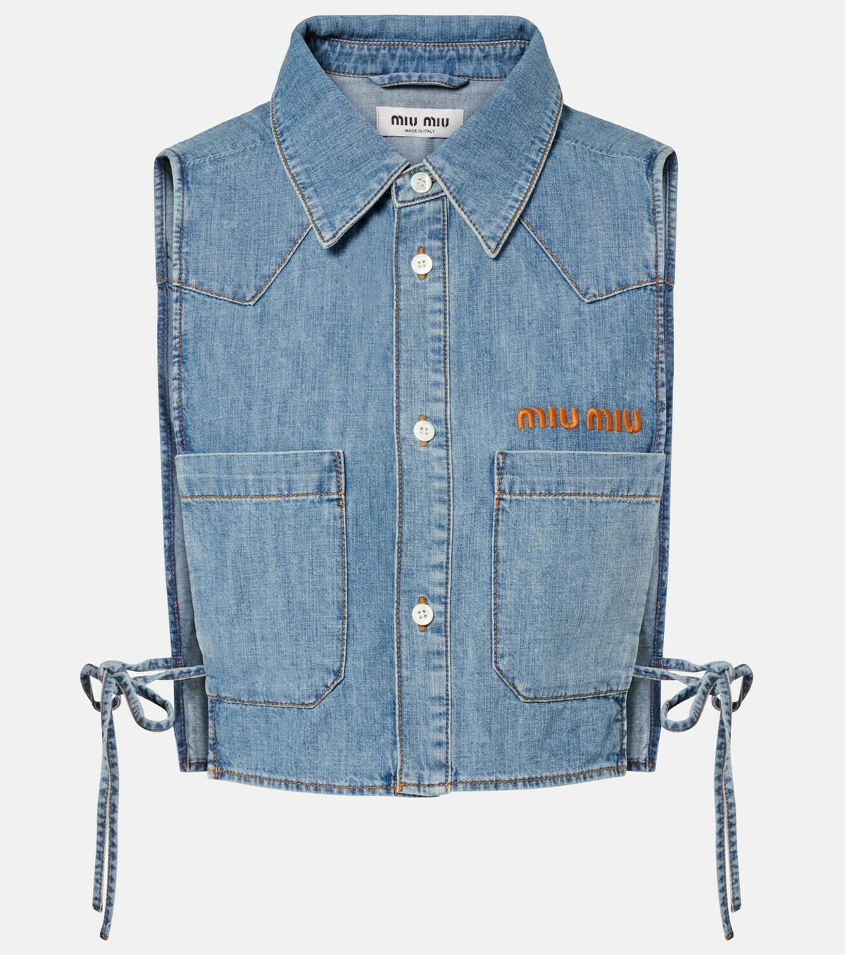 Miu Miu Chambray crop top