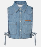 Miu Miu Chambray crop top