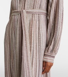 Missoni Striped lamé wrap cardigan