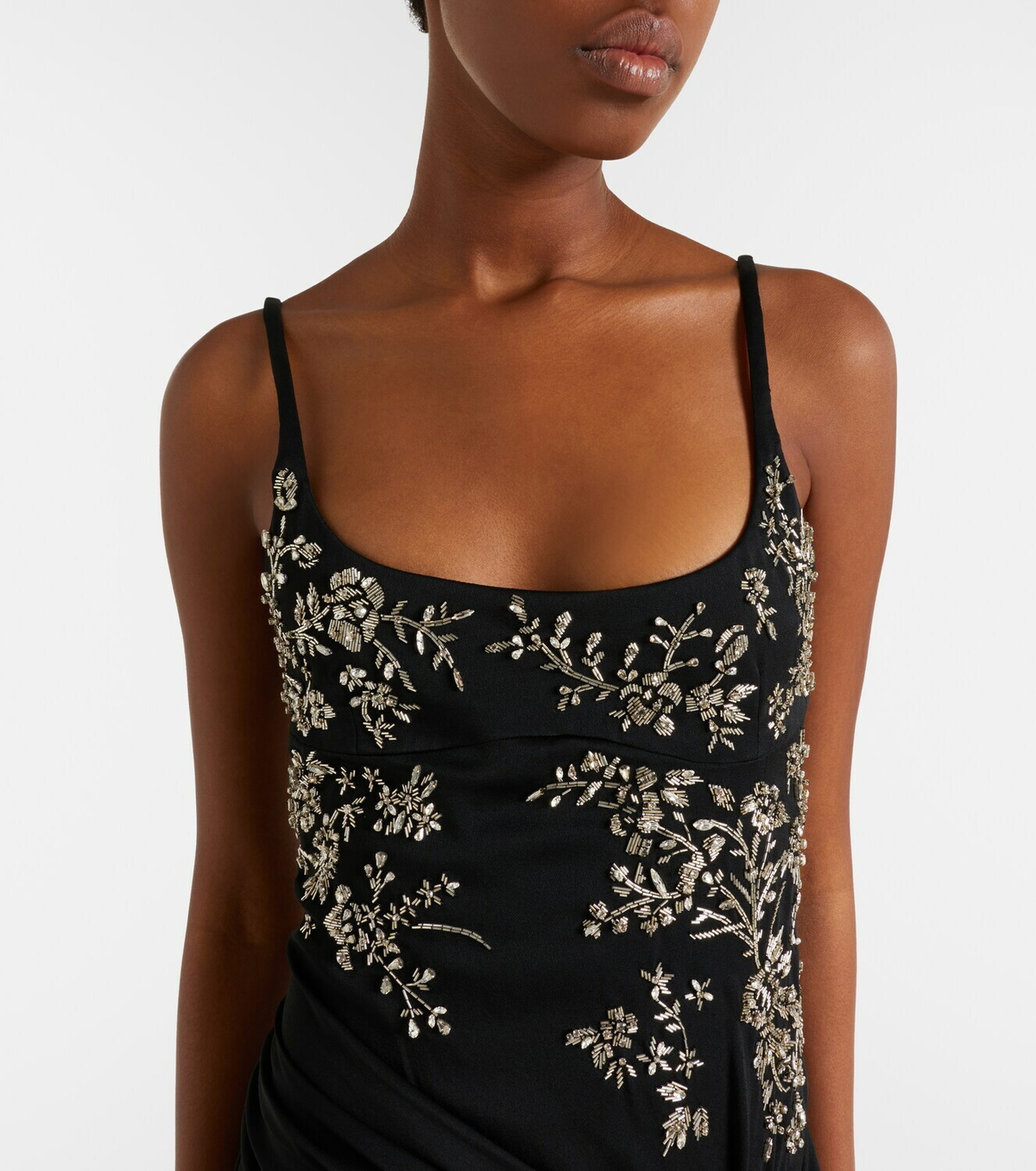 McQueen Draped embellished gown