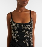 McQueen Draped embellished gown