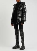 Moncler Taleve Hooded Quilted Shell Jacket Black