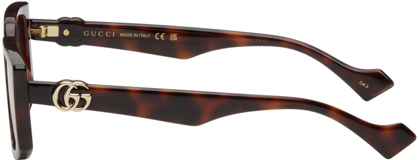Gucci Tortoiseshell Rectangular Sunglasses Gucci display picture 2