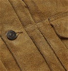 RRL - Leather-Trimmed Suede Jacket - Men - Brown