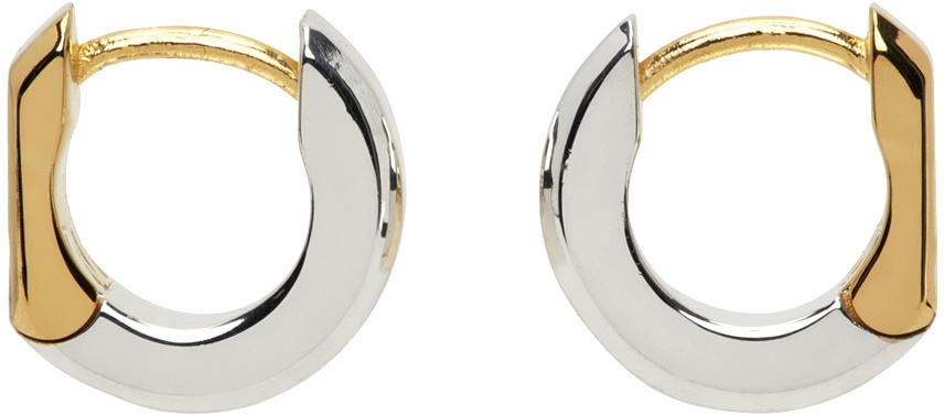 Bottega Veneta Gold & Silver Hinge Earrings Bottega Veneta Bottega Veneta Gold & Silver Hinge Earrings Bottega Veneta