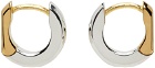Bottega Veneta Gold & Silver Hinge Earrings