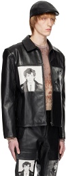 MISBHV Black Self Portrait Leather Jacket
