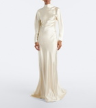 Róhe Bridal draped satin gown