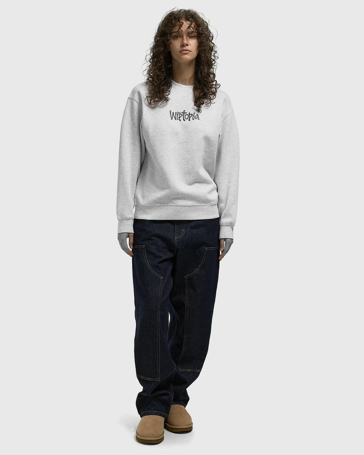 Carhartt WIP Wiptopia Script Sweat Grey Womens Sweatshirt