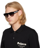 Alexander McQueen Black Graffiti Sunglasses