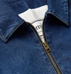 AMI - Logo-Appliquéd Denim Bomber Jacket - Blue