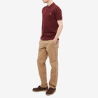 Fred Perry Men's Slim Fit Plain Polo Shirt in Oxblood