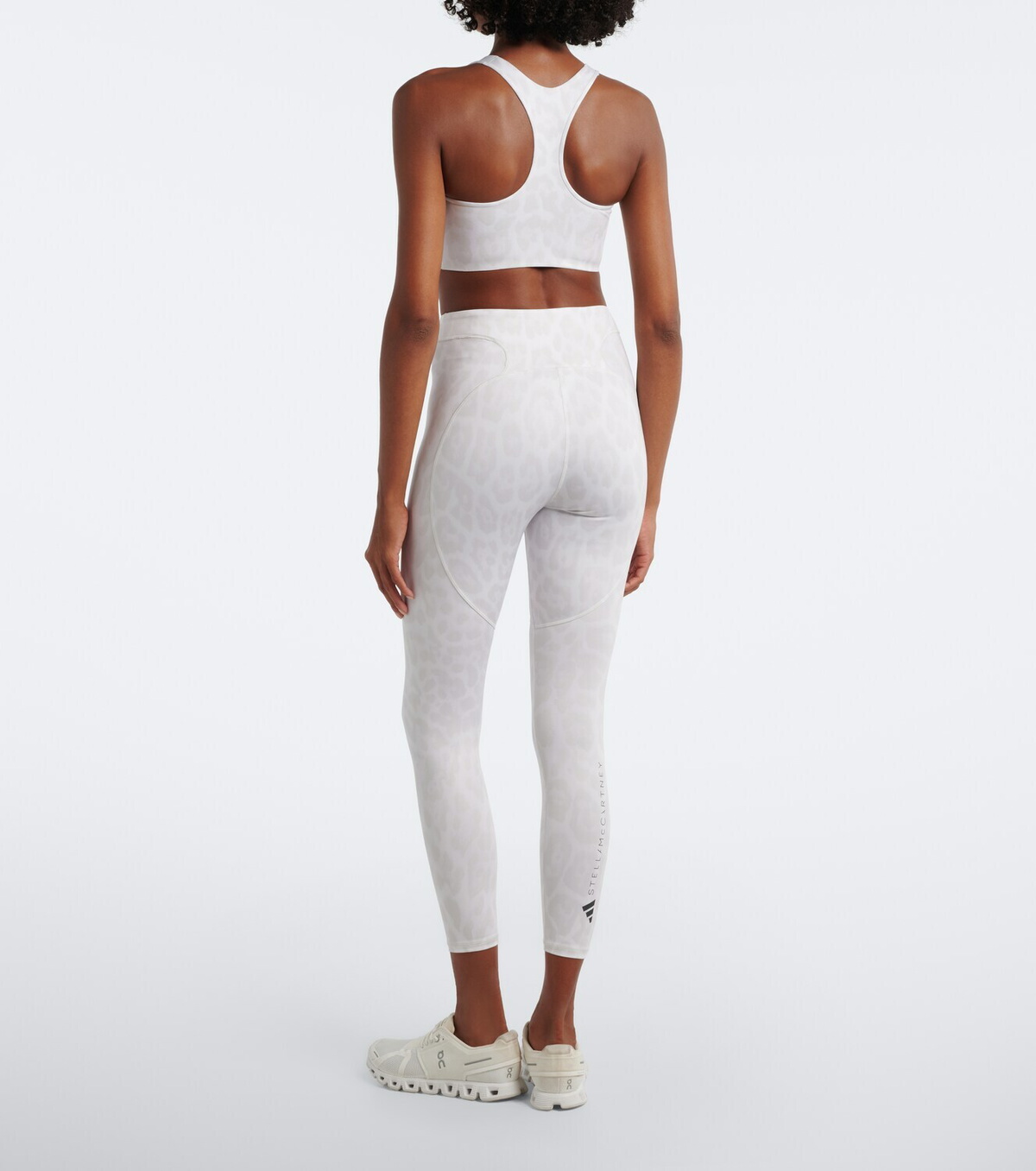 Adidas by Stella McCartney Logo leopard-print sports bra