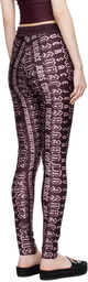 Versace Jeans Couture Purple Logomania Leggings