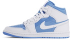 Nike Jordan White & Blue Air Jordan 1 Mid SE Sneakers