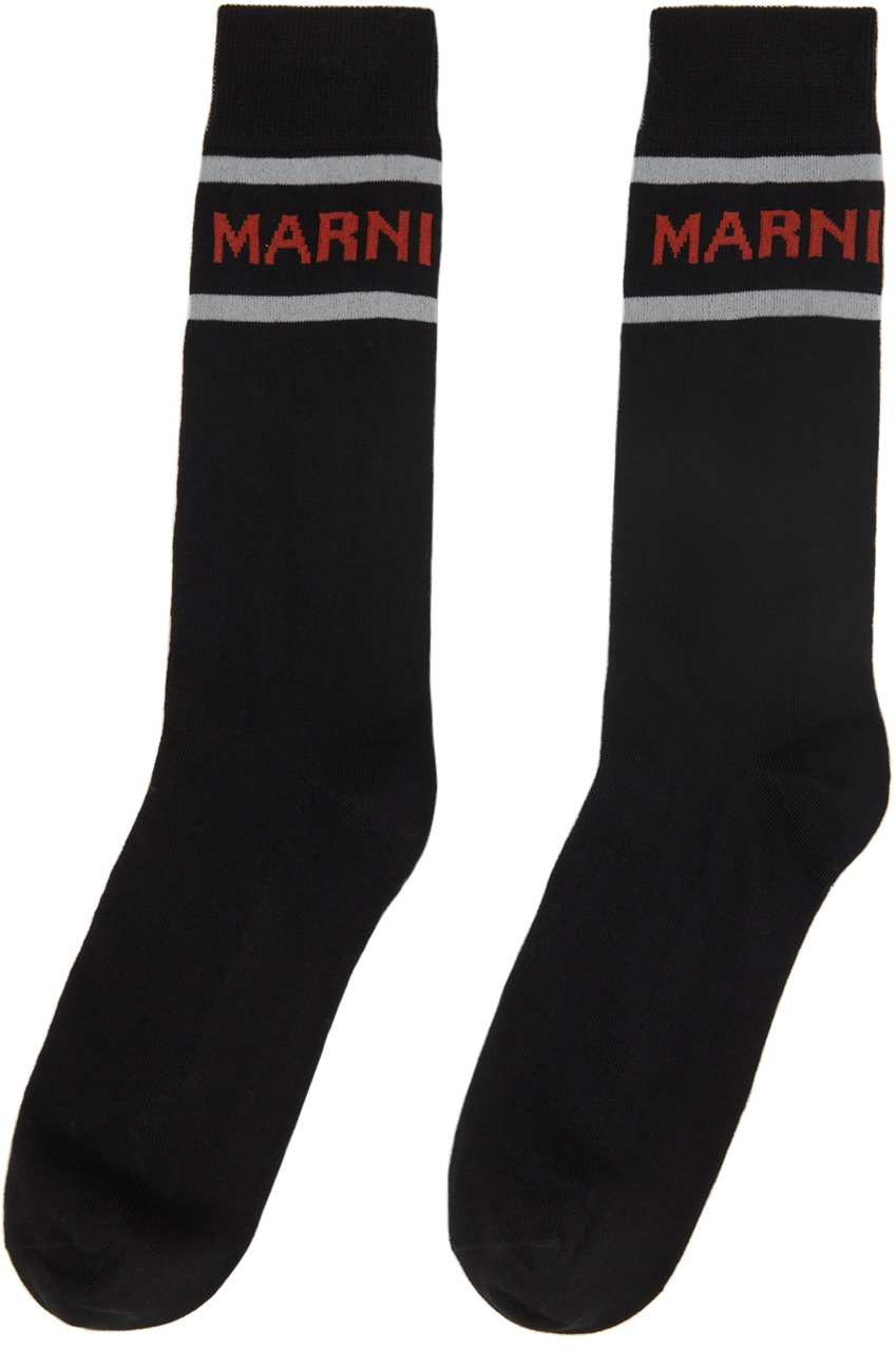 Marni Black Logo Socks Marni