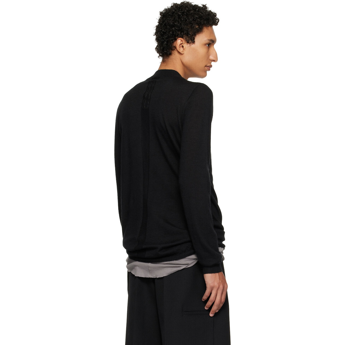 Rick Owens Black Tower Level Lupetto Sweater