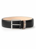 Paul Smith - 3.5cm Striped Leather Belt - Black