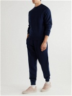 Mr P. - Double-Faced Merino Wool-Blend Sweater - Blue