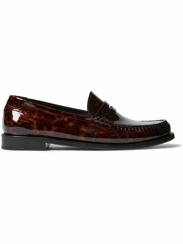 Photo: SAINT LAURENT - Le Loafer Leopard-Print Leather Penny Loafers - Brown