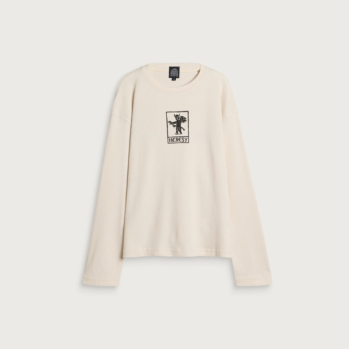 Heresy Men's Rogue Long Sleeve Waffle T-Shirt in Ecru