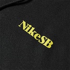 Nike SB Men's Approach Popover Hoody in Black/Yellow Strike