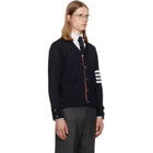 Thom Browne Navy Merino Wool 4-Bar Classic Cardigan