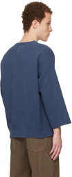 visvim Blue Jumbo SB 3/4 DMGD Sweatshirt