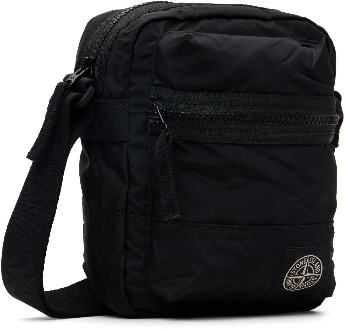 Stone Island Black 9200015 Coated Nylon Metal ECONYL Bag