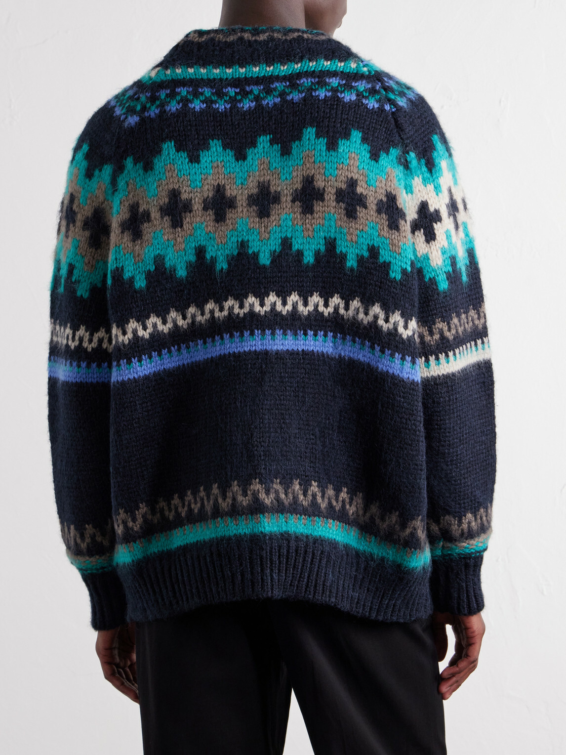 Paul Smith - Fair Isle Intarsia-Knit Wool and Alpaca-Blend Sweater - Blue