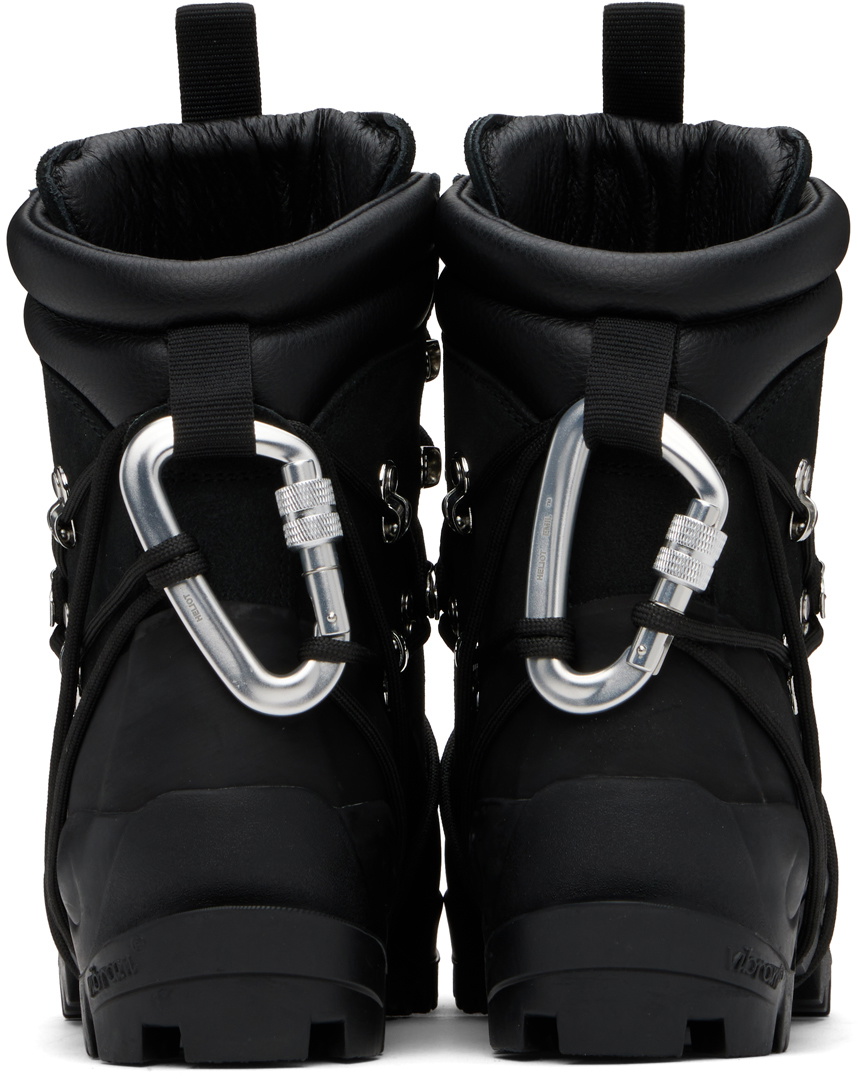 Heliot Emil leather hiking boots men's black color