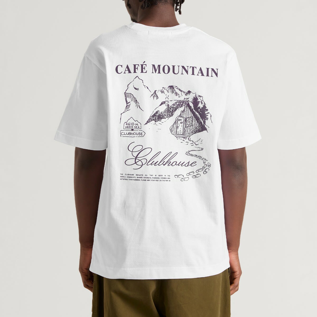 Café Mountain Men's Refuge T-shirt in White