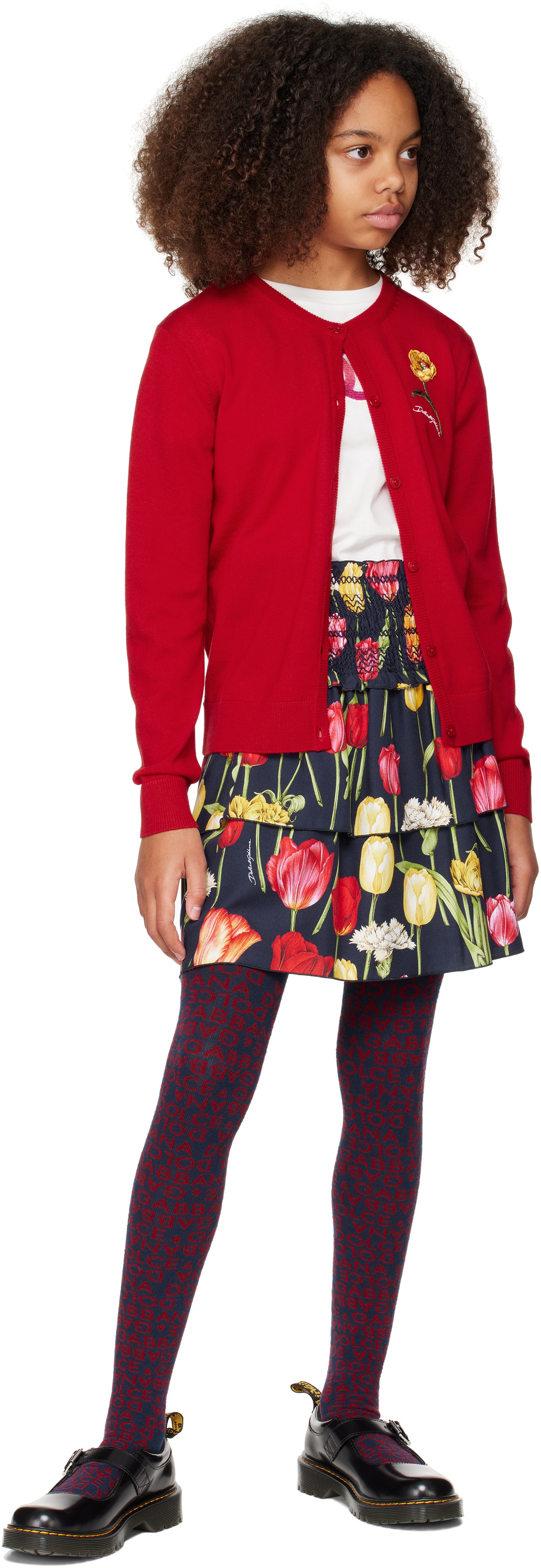 Dolce&Gabbana Kids Red Wool Cardigan Dolce & Gabbana