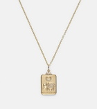 Sydney Evan The Elephant Tarot Card 14kt gold pendant necklace with diamonds
