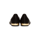 Charlotte Olympia SSENSE Exclusive Black Satin Kitty Loafers