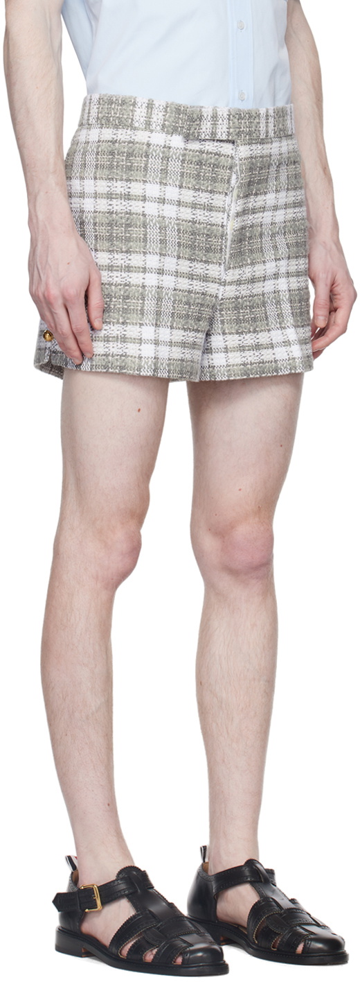 Thom Browne Gray Check Shorts Thom Browne
