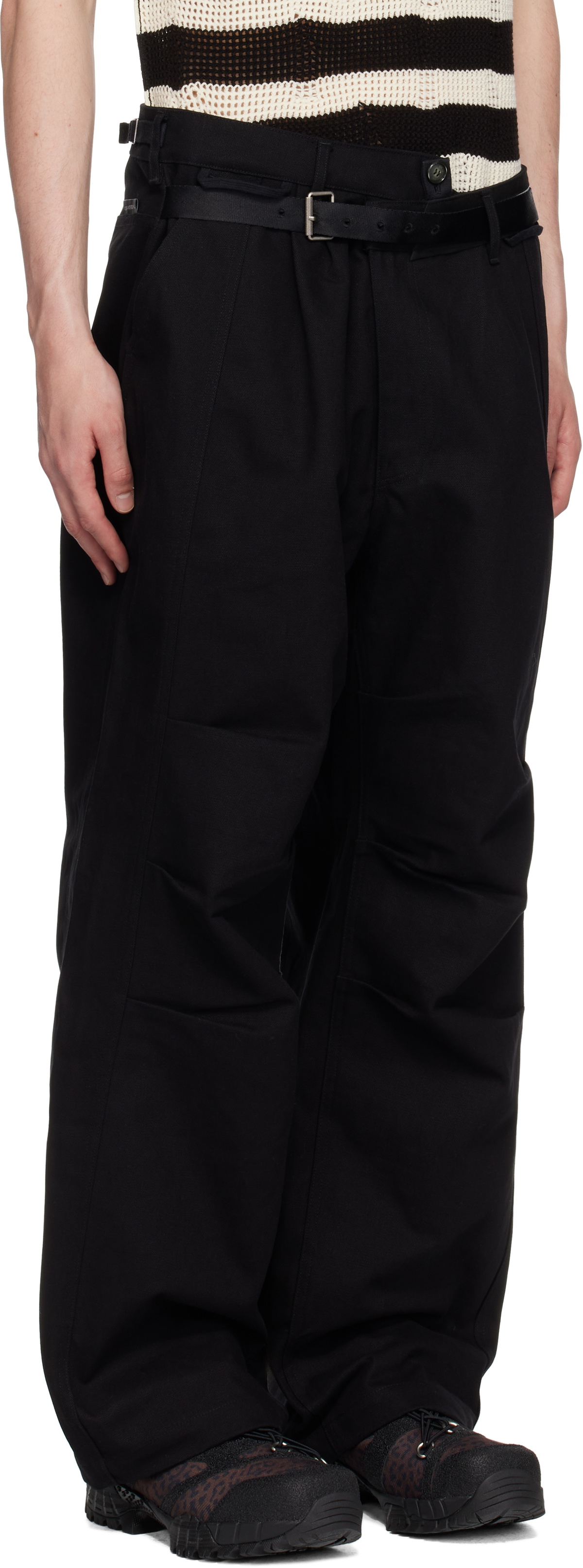 Andersson Bell Black Cross-Over Wide Trousers Andersson Bell