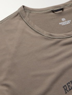 REIGNING CHAMP - Slim-Fit Logo-Print Deltapeak 90 Mesh T-Shirt - Brown