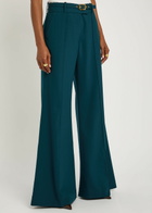 Zimmermann Rebellion Belted Stretch-wool Trousers Teal