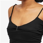 Sami Miro Vintage Women's Low Back Double Layer Tank Top in Black