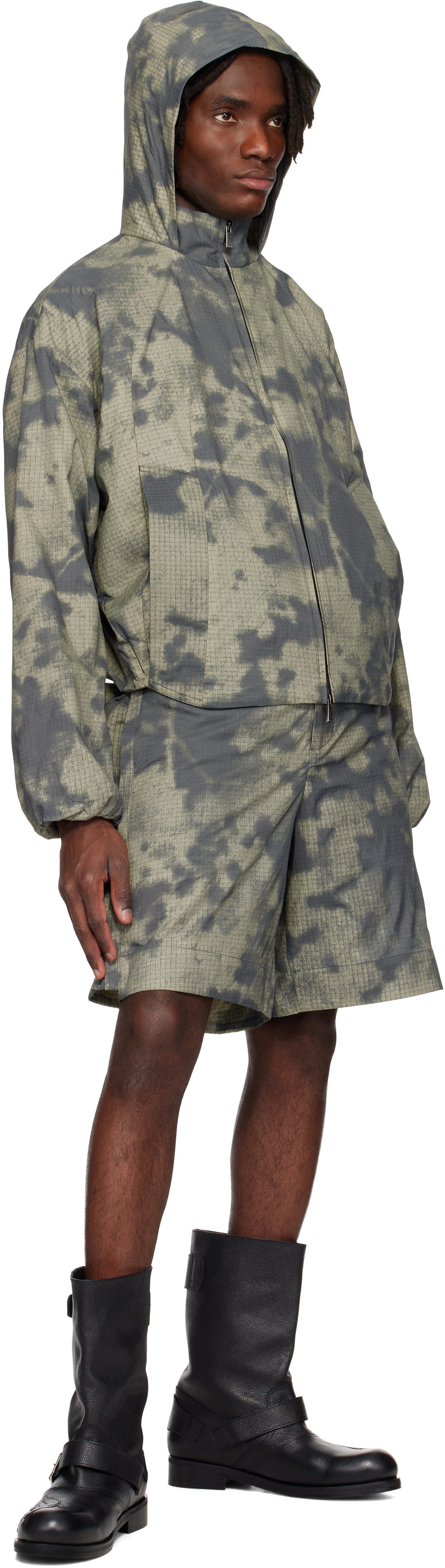 pet-tree-kor Gray Tension Hood Jacket