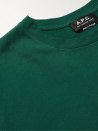 A.P.C. - Logo-Print Cotton-Jersey T-Shirt - Green