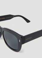 Round Frame Sunglasses in Black