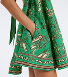 Alémais Fish Sticks printed linen minidress
